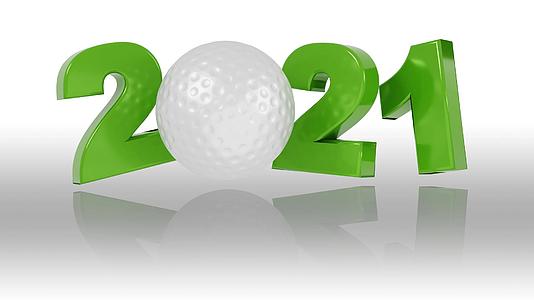 2021年高尔夫设计白色无限旋转视频的预览图