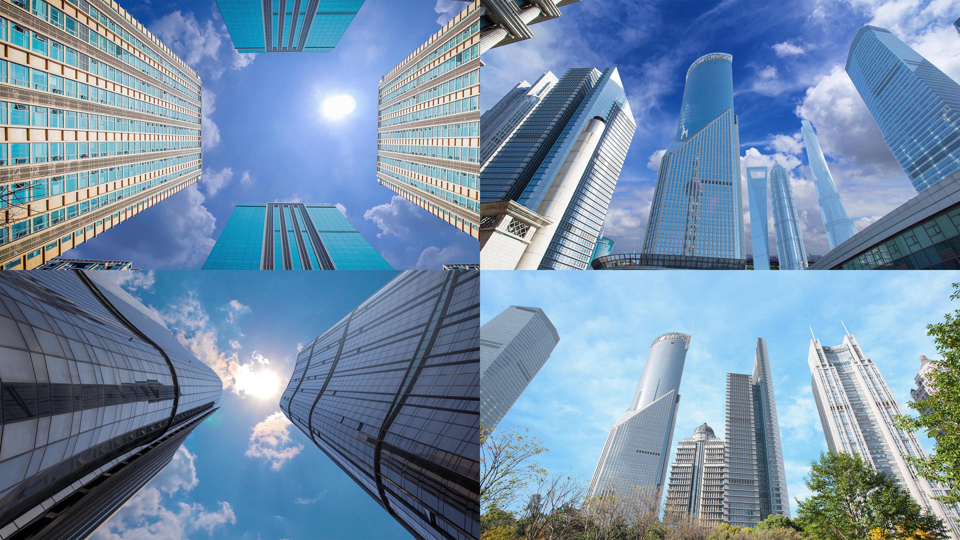 现代城市建筑合成视频素材视频的预览图