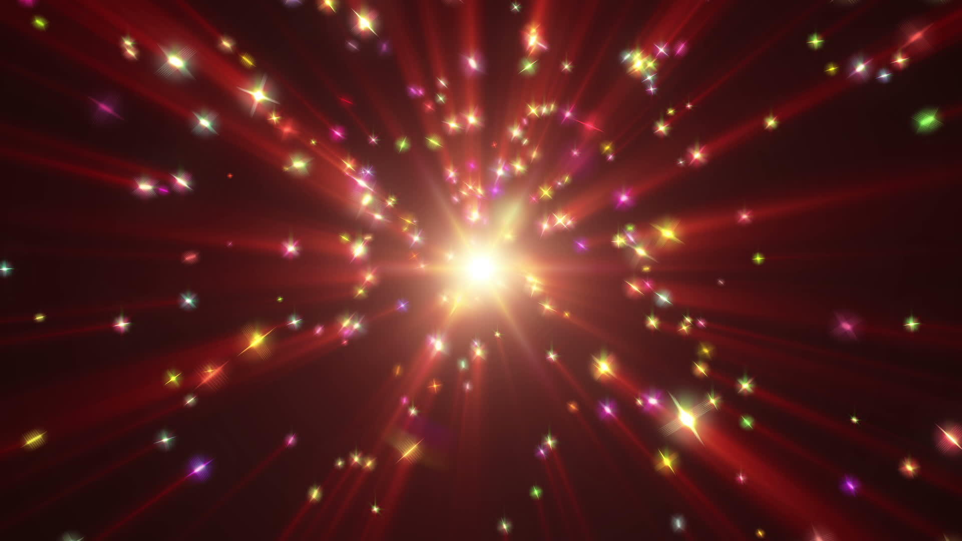 魔法多彩的星星灰尘抽象视频的预览图