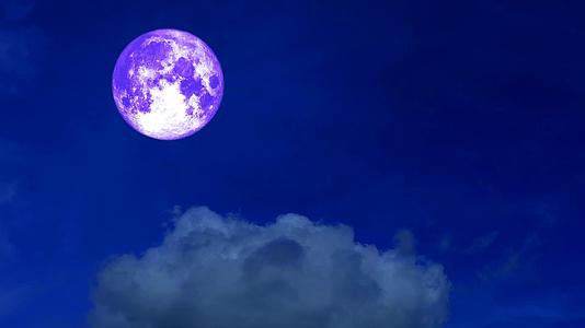 满月丰收夜空黑暗中回云视频的预览图