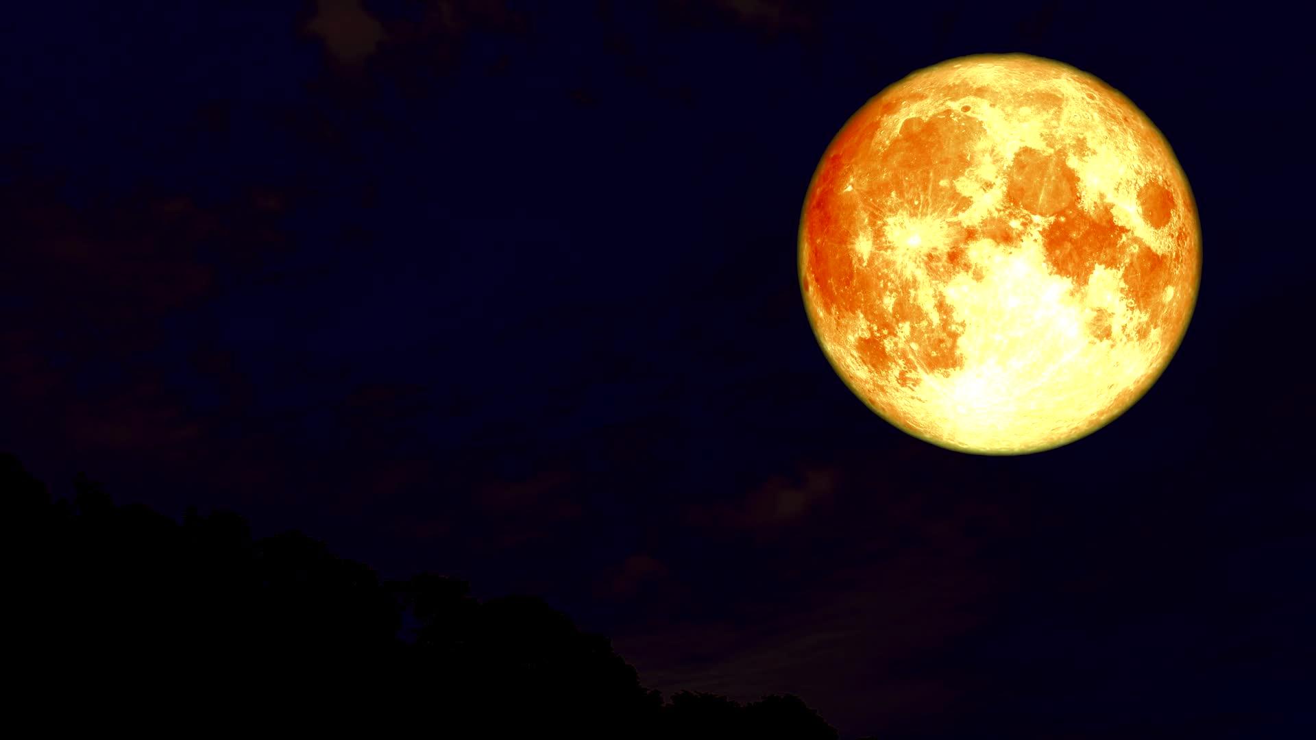 月亮在夜空视频的预览图