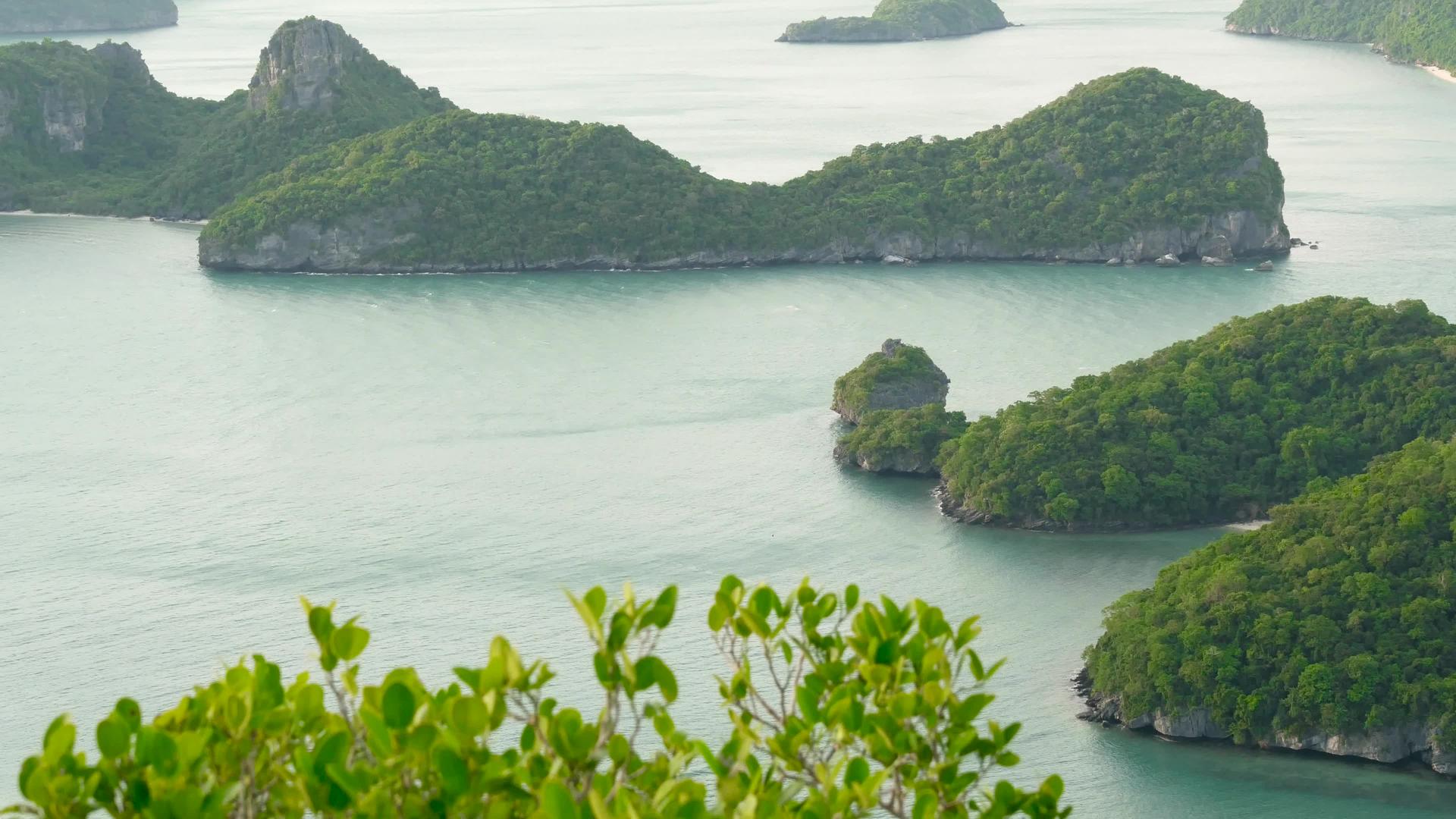 安通国家海洋公园位于苏梅岛天堂热带度假胜地附近视频的预览图