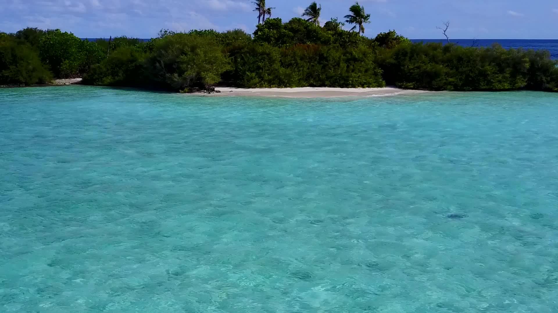 热带海岸线海滩度假的透明海洋和白色沙本背景视频的预览图