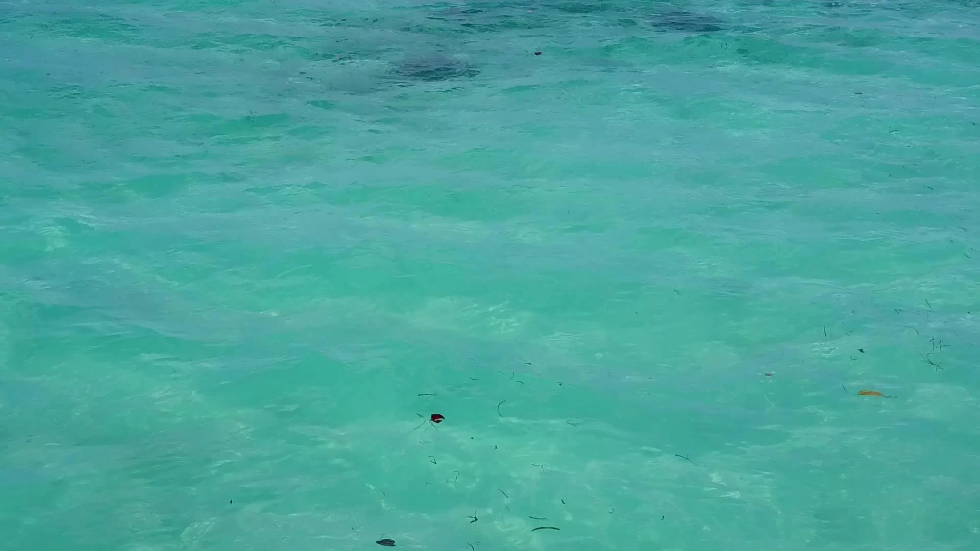白沙底浅水是完美的海滩生活方式视频的预览图
