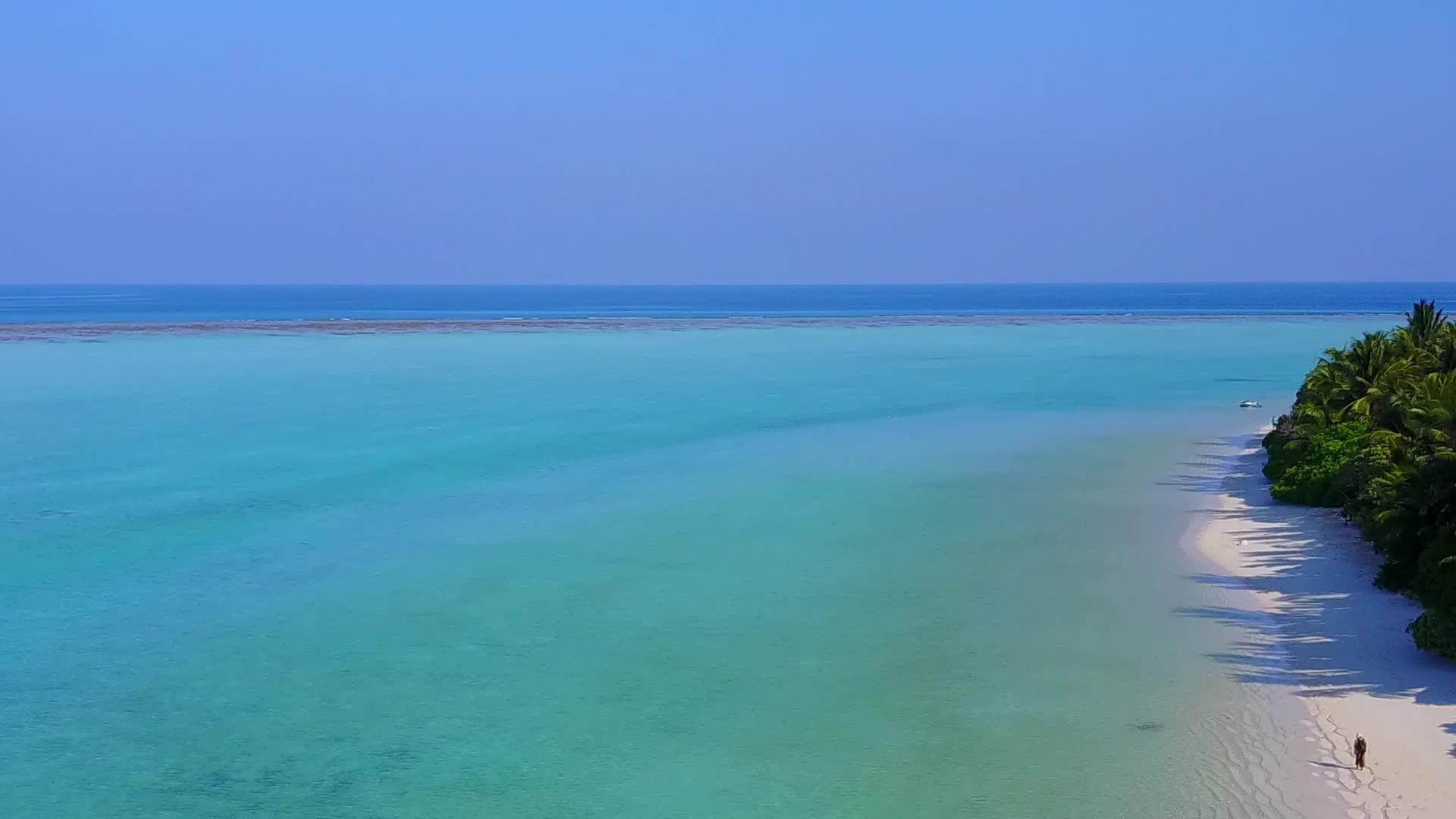 无人驾驶时间由浅沙背景的绿色海绘制而成视频的预览图