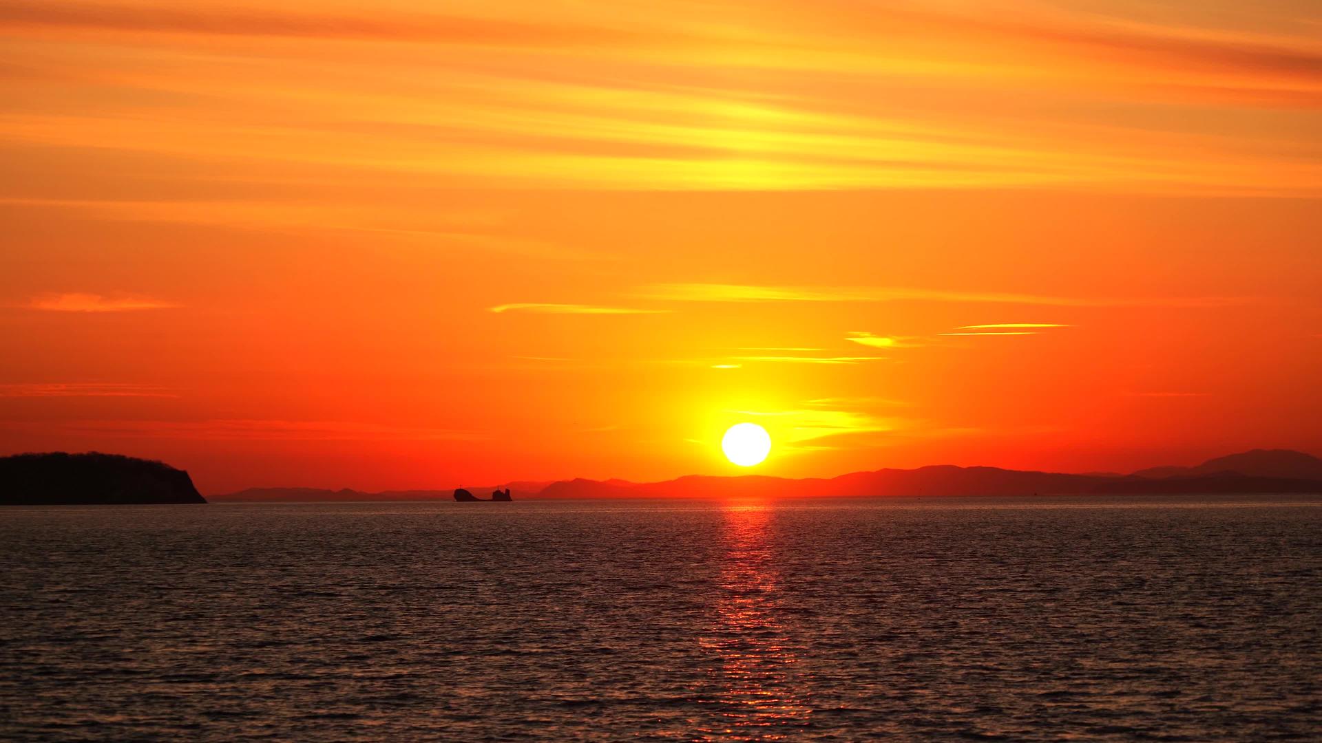 以明夕阳观海景视频的预览图