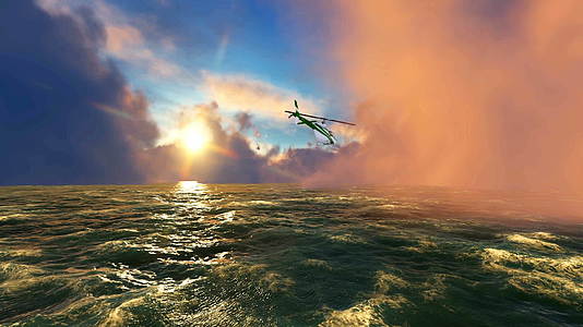 救援直升机在海上视频的预览图