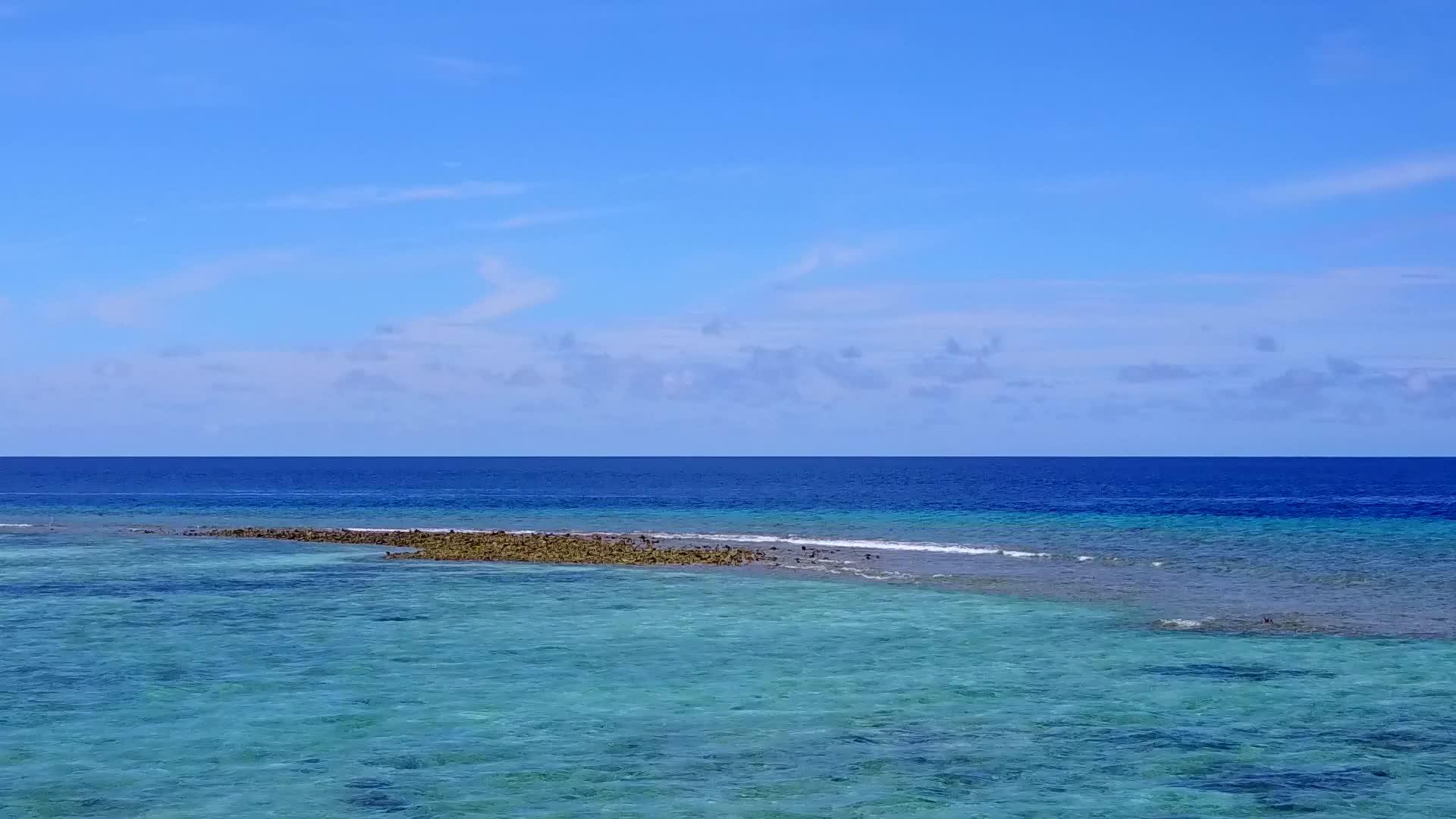 以透明水和白沙为背景的海岸海滩生活方式视频的预览图