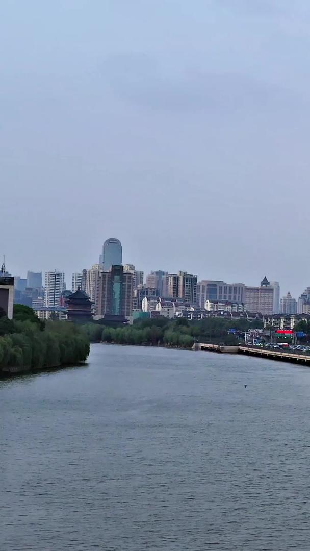 CBD航拍南京城市黄昏日落建筑群视频的预览图