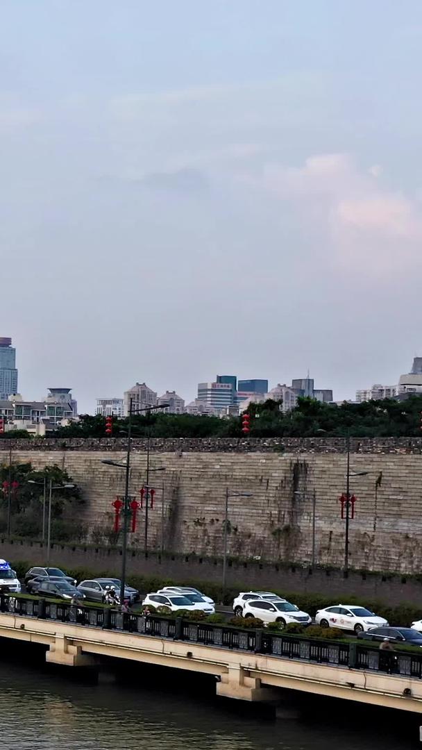 CBD航拍南京城市黄昏日落建筑群视频的预览图
