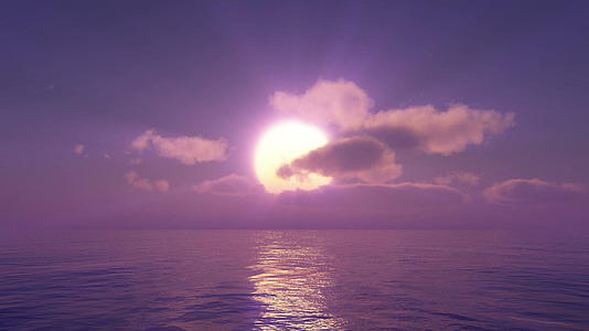 海面日落4公里视频的预览图