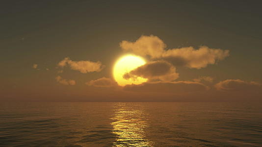 海面日落4公里视频的预览图