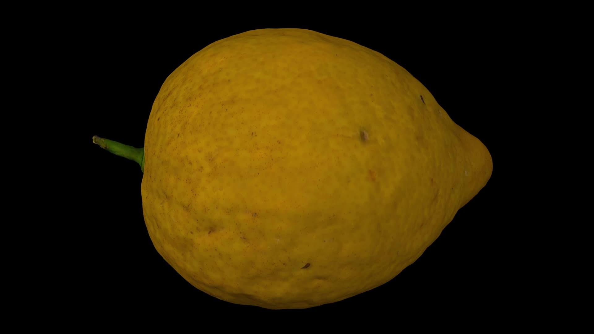 旋转柠檬06黑色背景b泡视频的预览图