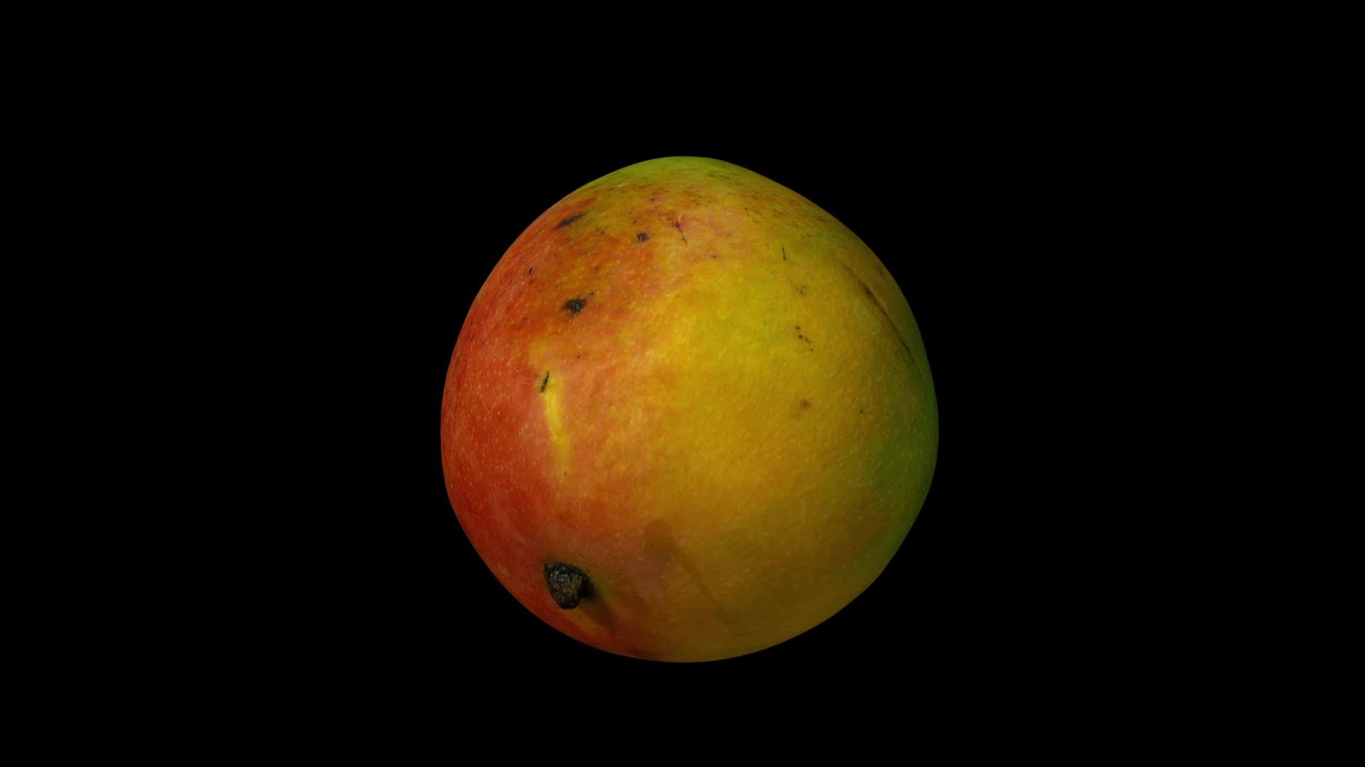 旋转芒果06的黑色背景b卢布视频的预览图