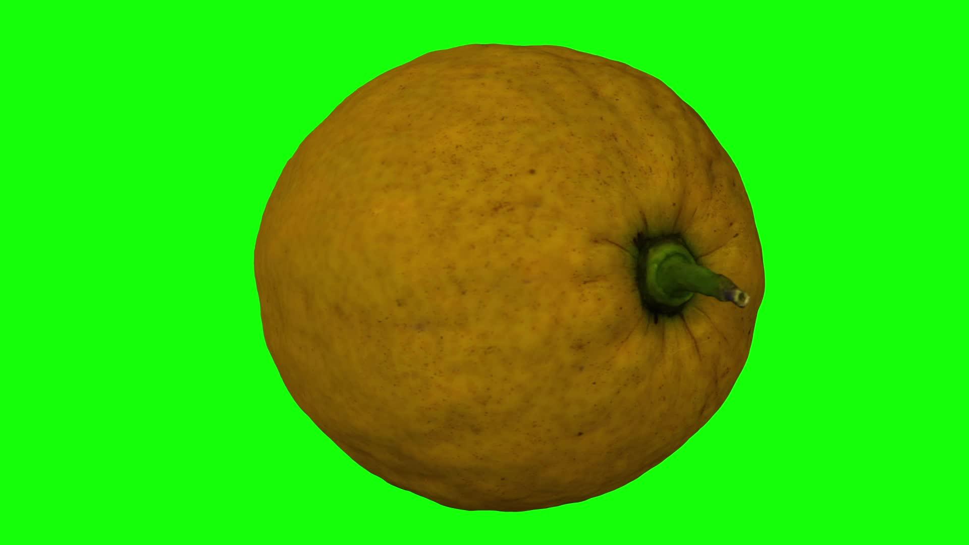 绿色背景旋转柠檬06a泡视频的预览图