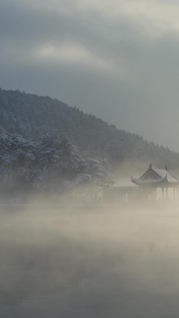 庐山如琴湖冬季延时摄影视频的预览图