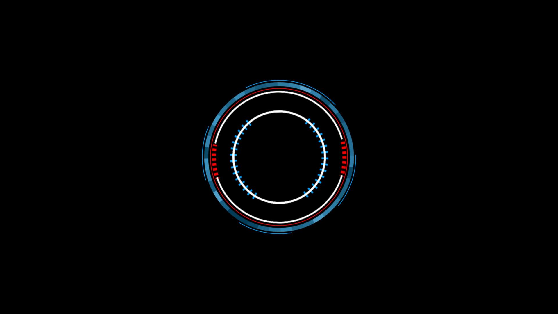 科技圆圈HUD全息视频素材视频的预览图