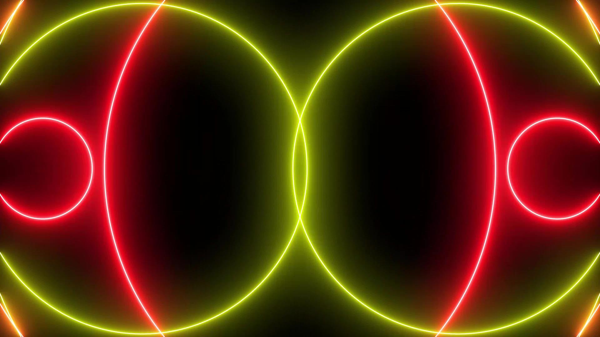 抽象背景圆形明灯动画视频的预览图