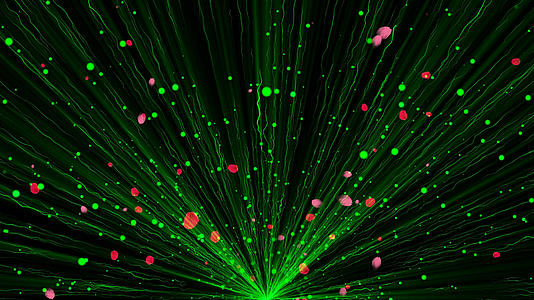 4K唯美抒情的绿色粒子背景素材视频的预览图