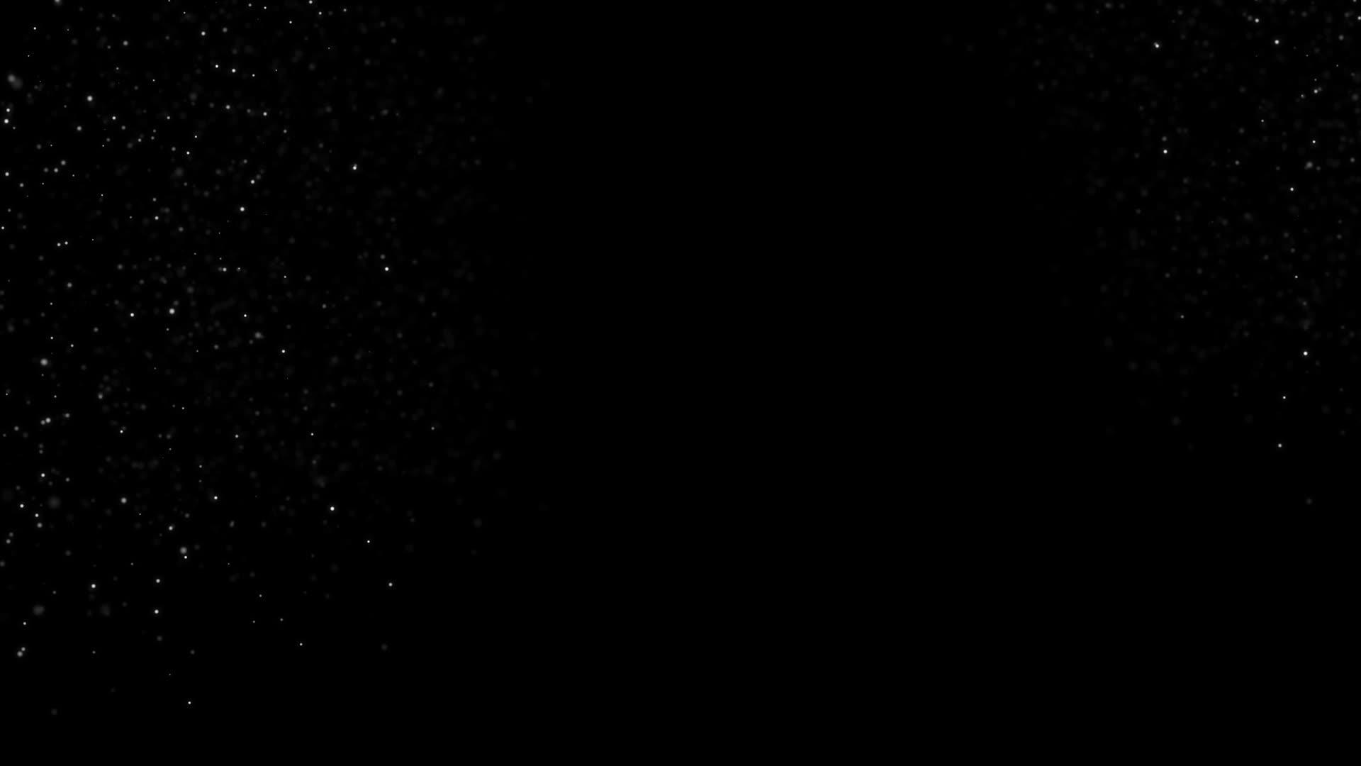 黑色背景HD1080上的粒子以白色的形式以细尘形式移动视频的预览图