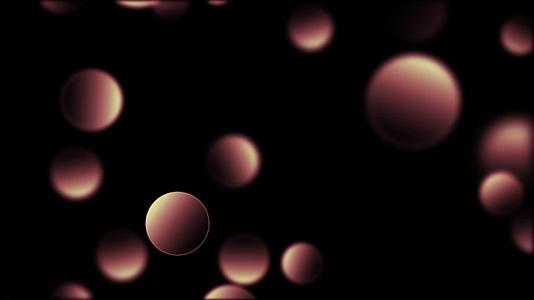 黑色背景上的透明球动画视频的预览图