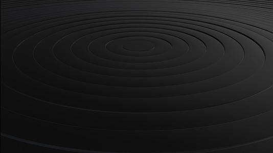 具有位移效果的黑色简约背景圆形抽象图案商业演示视频的预览图