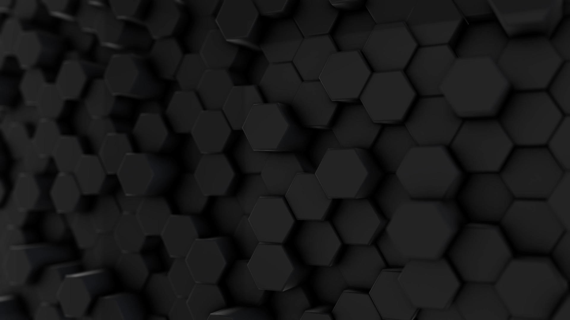 黑色未来主义3d六边形蜂窝背景视频的预览图