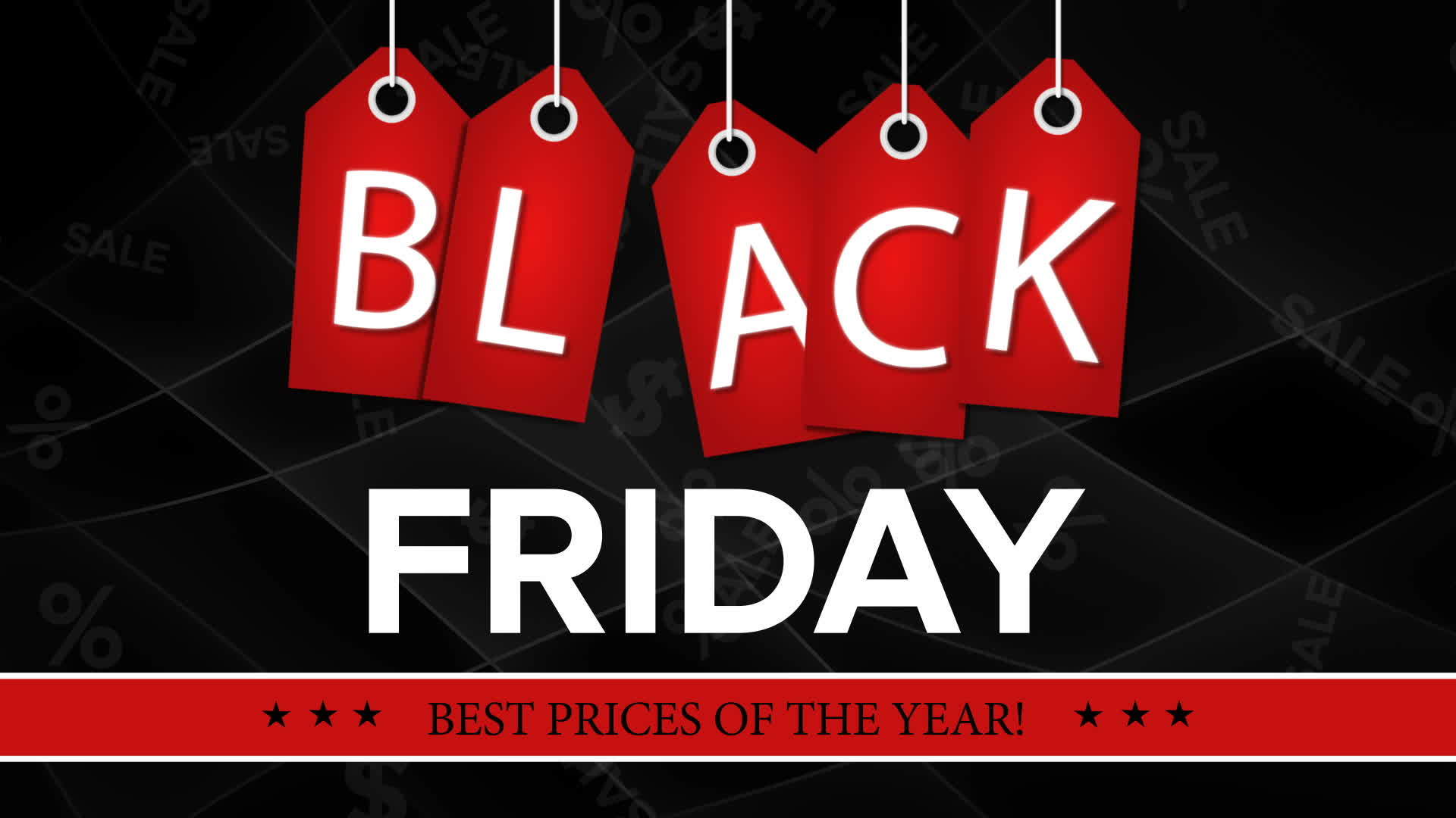 黑色背景黑色星期五销售动画运动图形和黑色背景视频的预览图