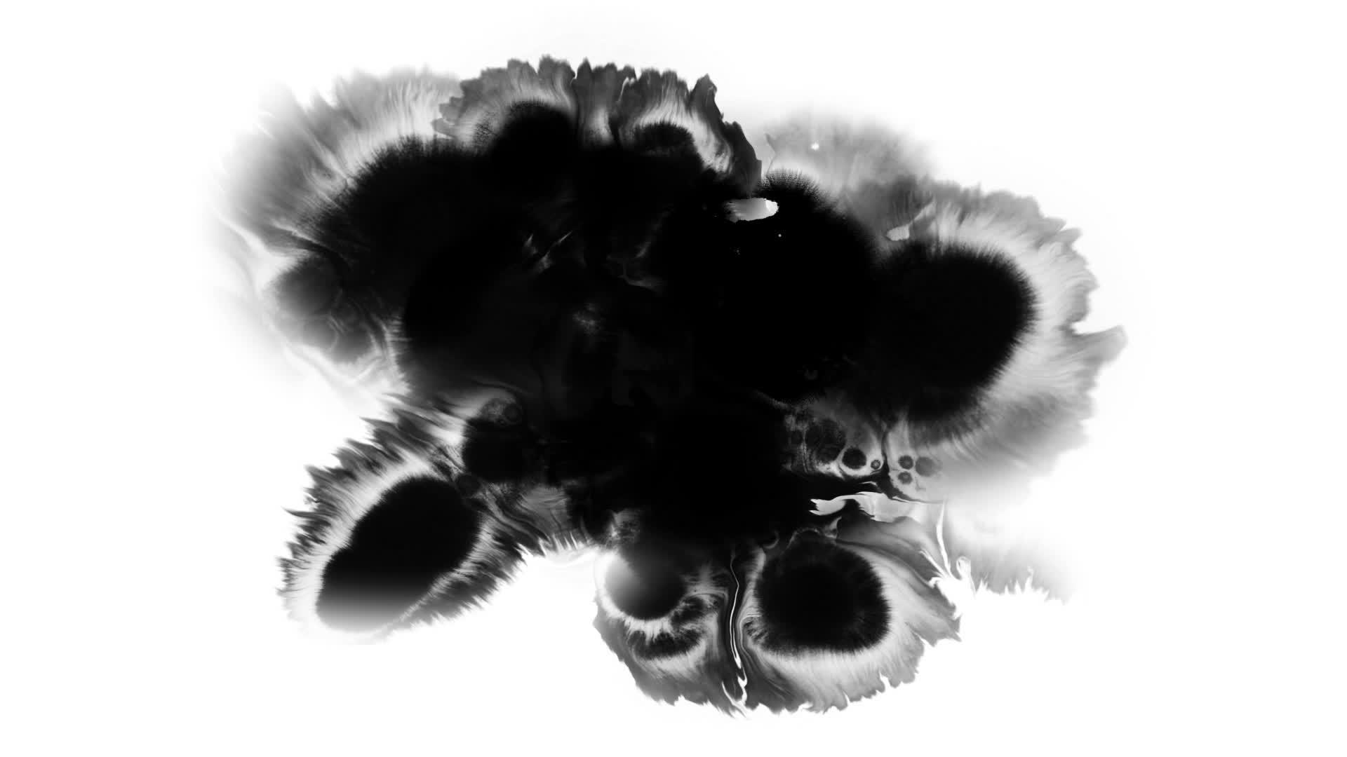 黑色墨水散落在白色背景的表面hd视频的预览图