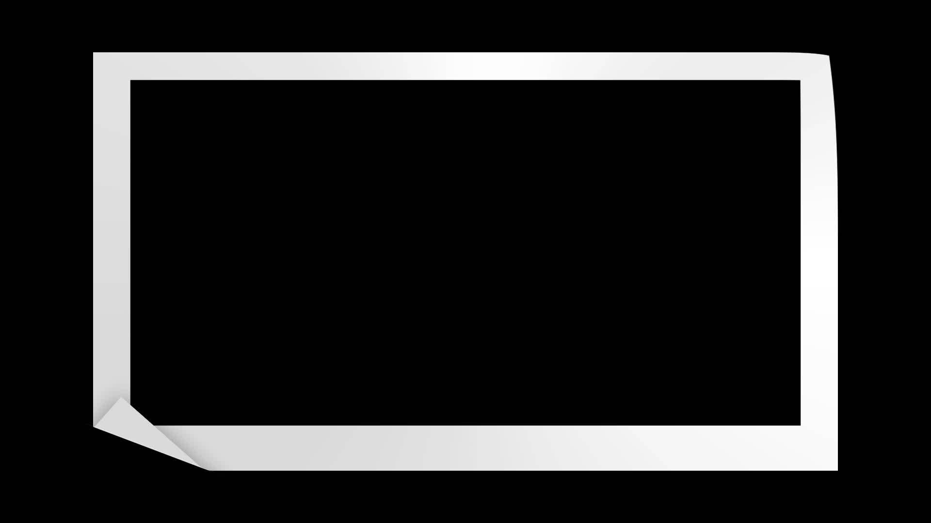 黑色背景上的白色照片框曲线边缘视频的预览图