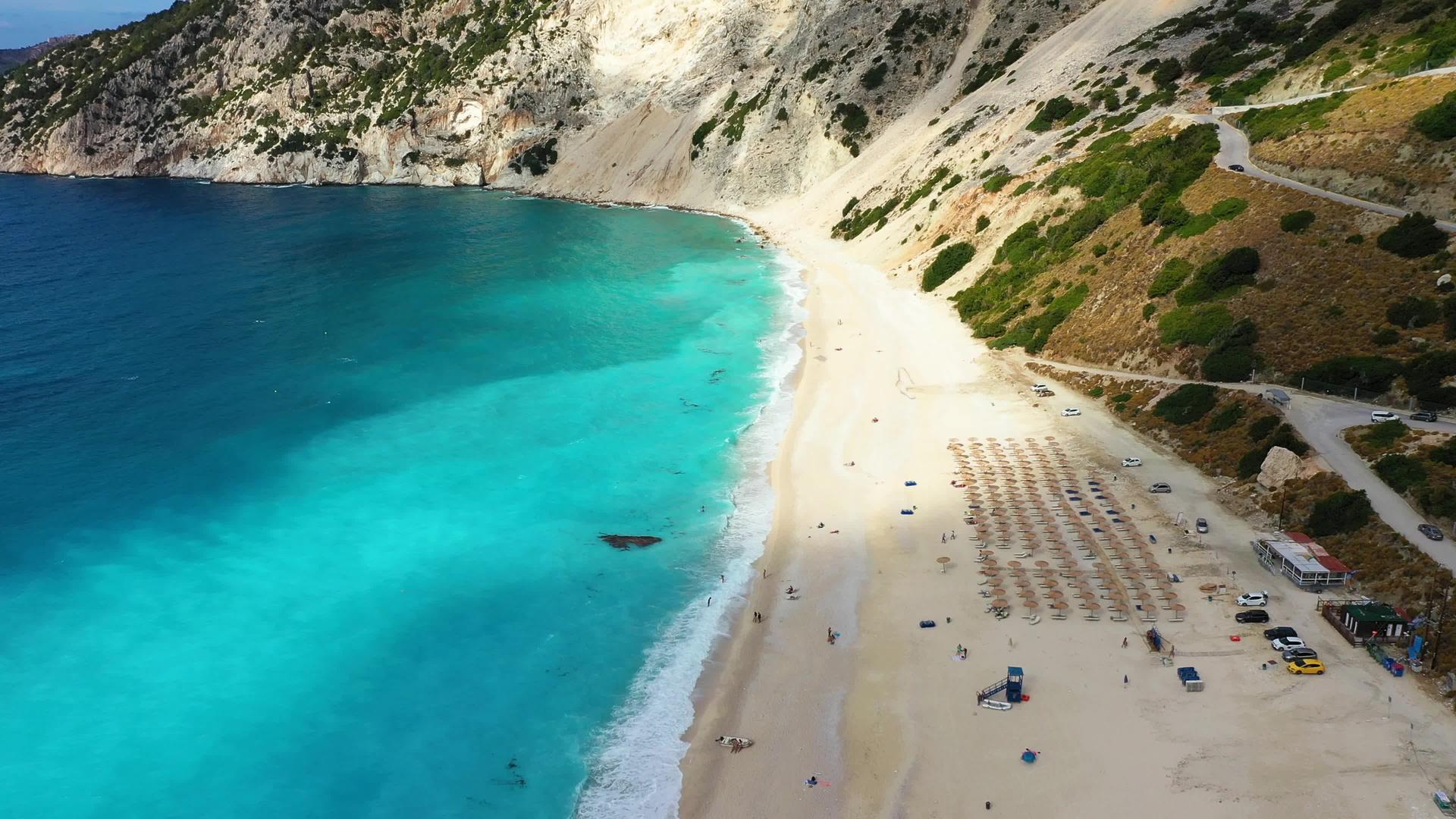 希腊爱奥尼亚岛凯法利尼亚岛凯法利尼亚岛米尔托斯标志性的视频的预览图
