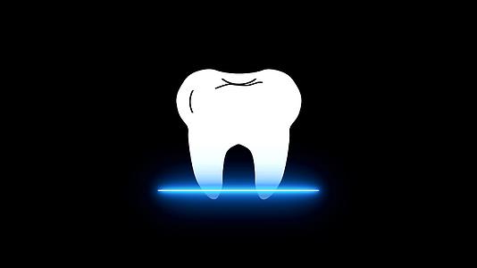 牙齿的光效应视频的预览图