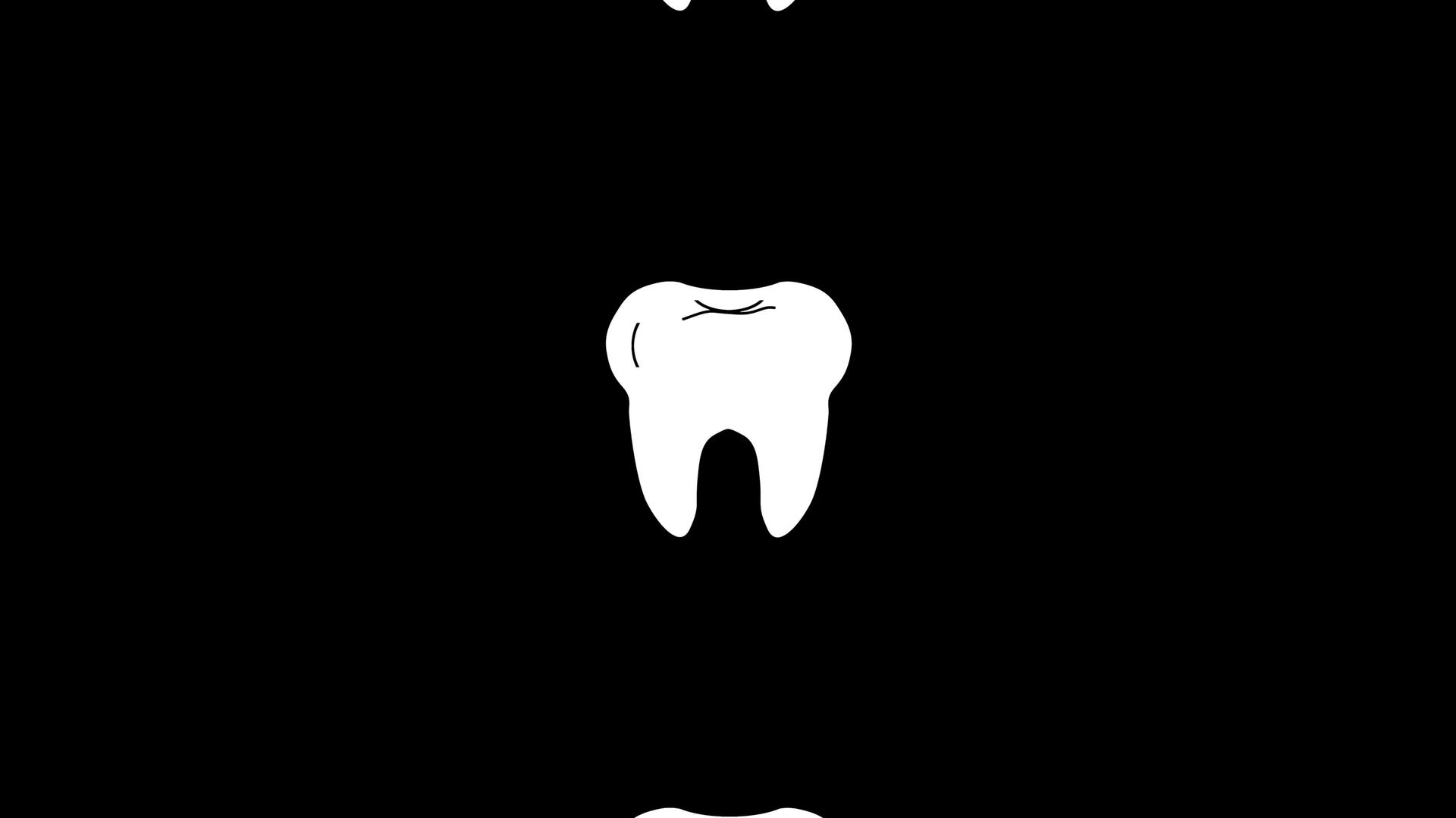 画牙齿的黑色背景动画视频的预览图