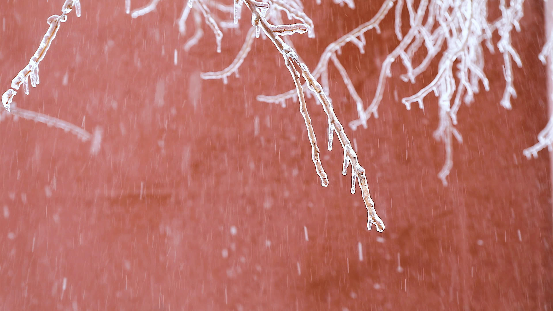 4K多角度拍摄故宫红墙飘雪雪景慢动作合集视频的预览图
