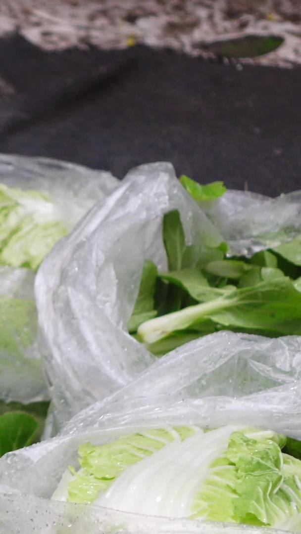 城市菜市场用塑料袋买菜家居生活素材视频的预览图