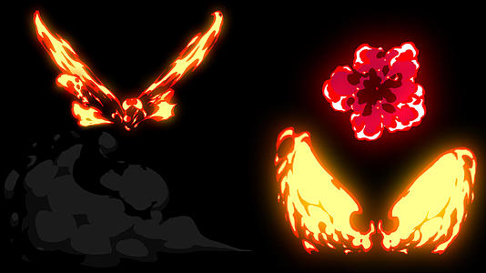 4款MG卡通特效火焰视频的预览图