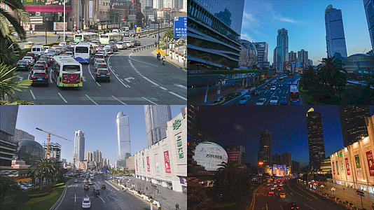 4K【城市宣传片】上海延时车流徐家汇合集视频的预览图