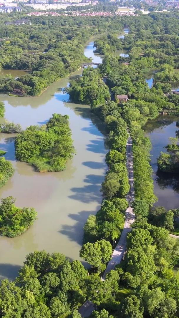 西溪湿地西区杭州5A风景区航拍视频的预览图