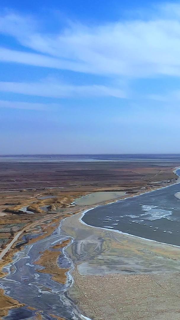 多角度高空航拍凌汛消融中的黄河合集视频的预览图