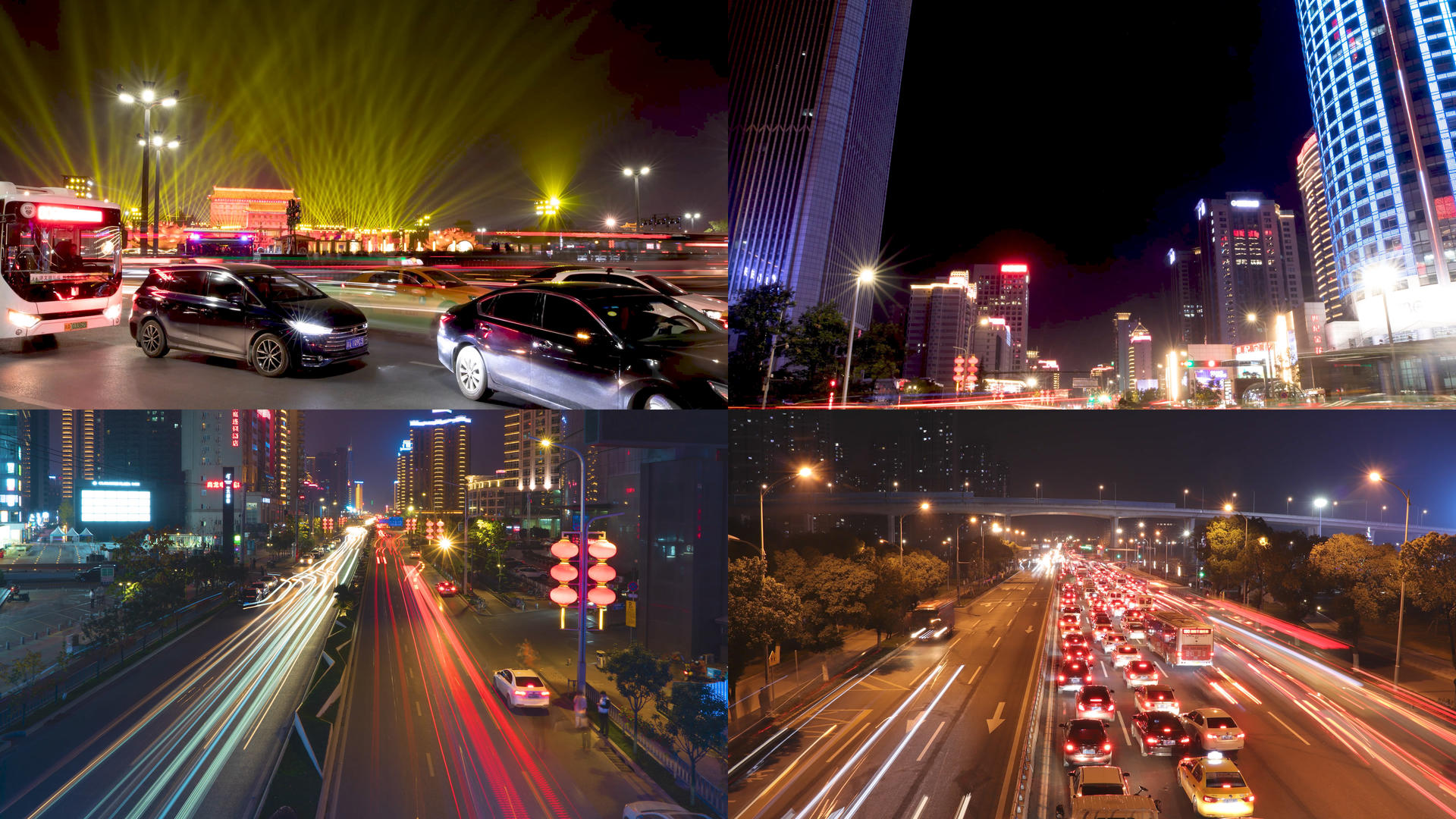 4K【城市宣传片】上海车流延时交通合集视频的预览图