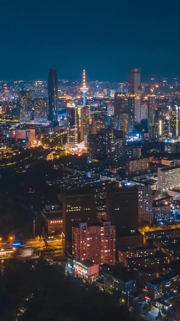 城市夜景沈阳南湖视频的预览图