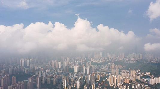 重庆城市穿云航拍素材视频的预览图