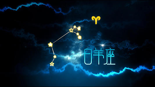 蓝色星空星座星像天文馆宣传AE模板视频的预览图
