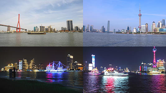 4K【城市宣传片】上海延时黄浦江合集视频的预览图
