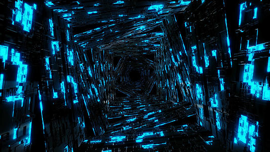 4K三维科幻隧道背景视频的预览图