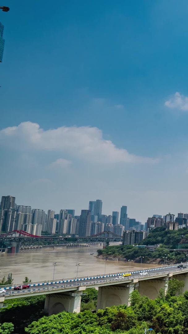 重庆渝澳大桥嘉陵江大桥延时摄影视频的预览图