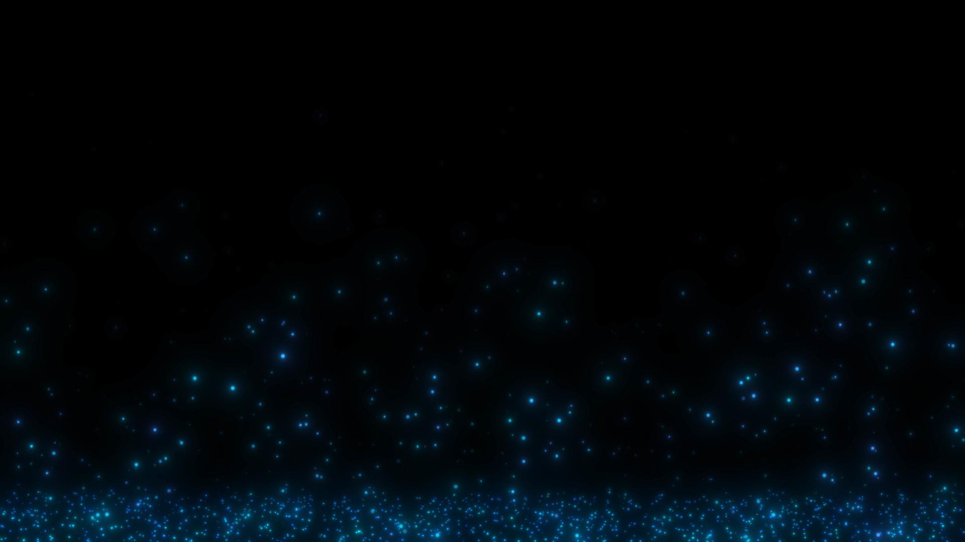 蓝唯美的闪烁粒子上升动画视频的预览图