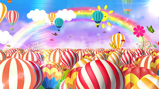 热气球穿梭上升视频的预览图