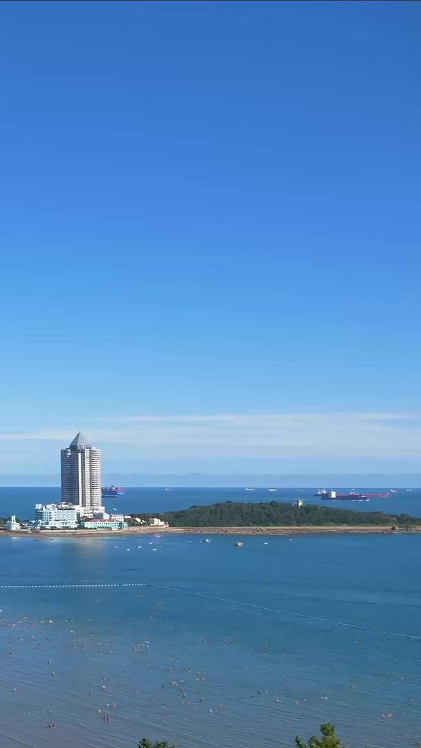 青岛第一海水浴场延时摄影视频的预览图