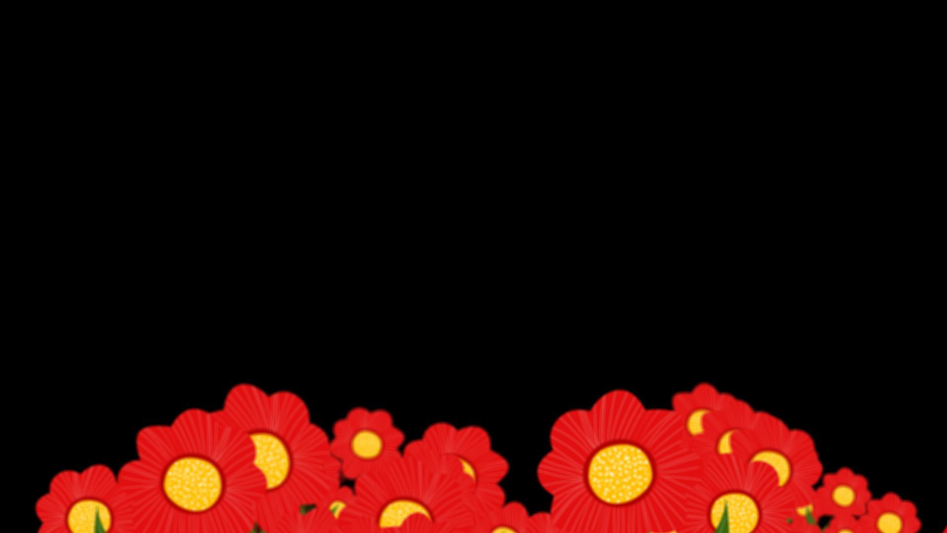红色卡通太阳花背景视频的预览图